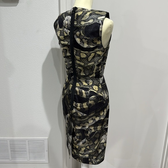 Lanvin Alber Elbaz 2012 Python Snake Sheen Sheath Silk Runway Dress - Size 38 - Picture 6 of 16